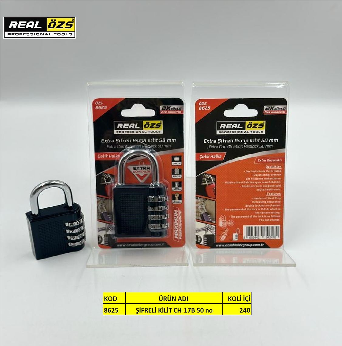 DMAX ASMA KİLİT ŞİFRELİ 50 MM